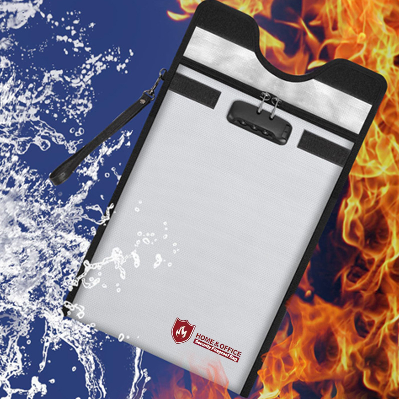Home Office Passport - A4 Fireproof File Bag Waterproof Security