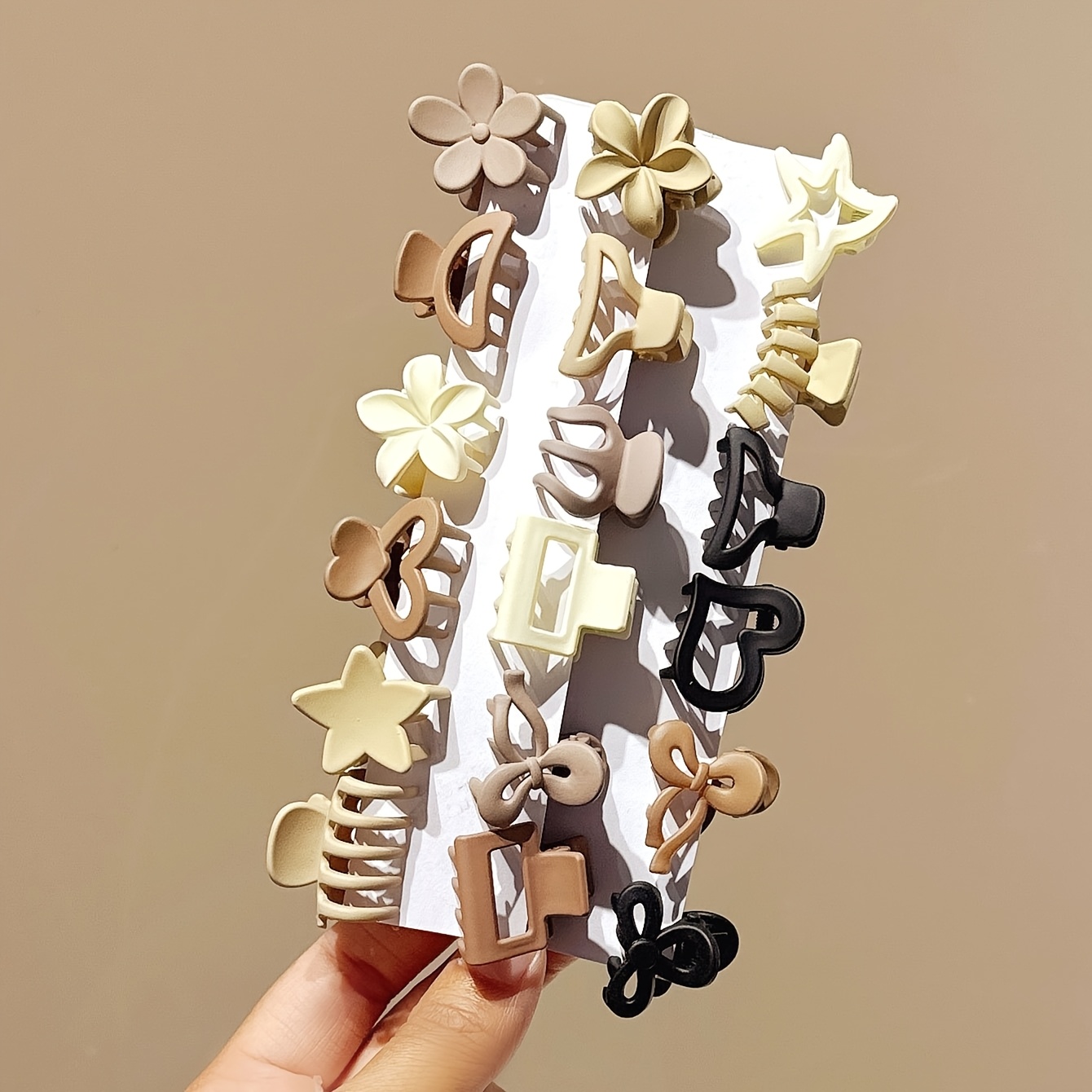 Home Or Office Use - 10/20/30pcs Coffee Color Mini Hair Clips