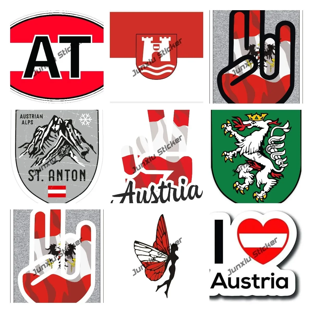 Home Office Logo - Creative Austria Flag Car Decal Vienna
