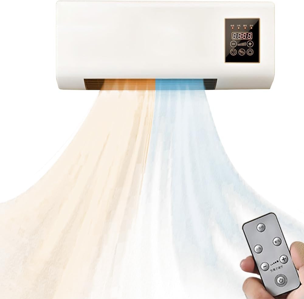 Home Office Hours - Portable Air Fan, 2000W Wall-Mounted Heater