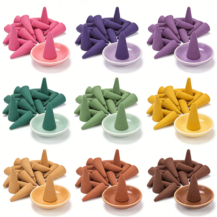 Home Office Yoga Room - mixed tower incense cones and pellets,