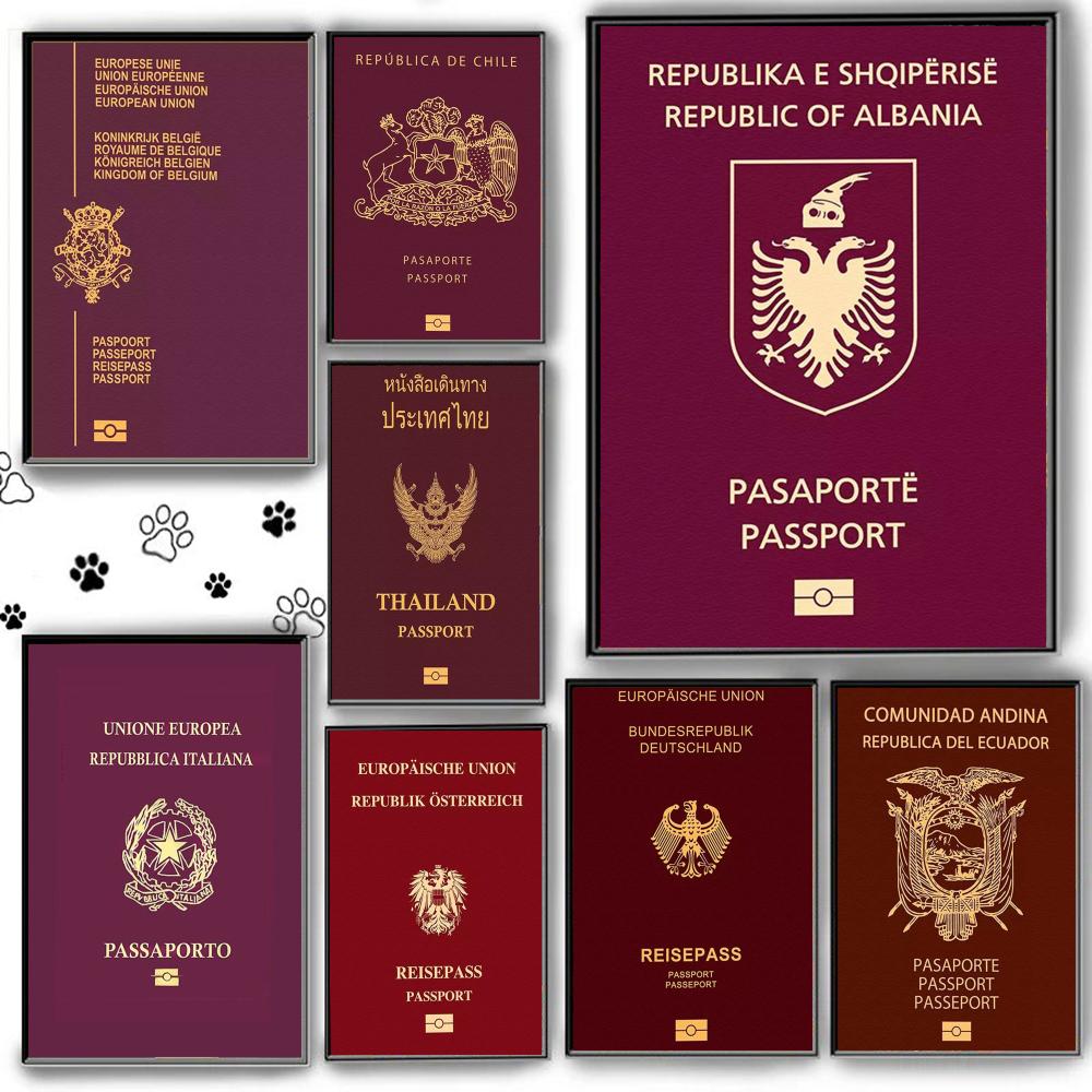 Red-background Passports Poste - Home Office Passport recension och pris