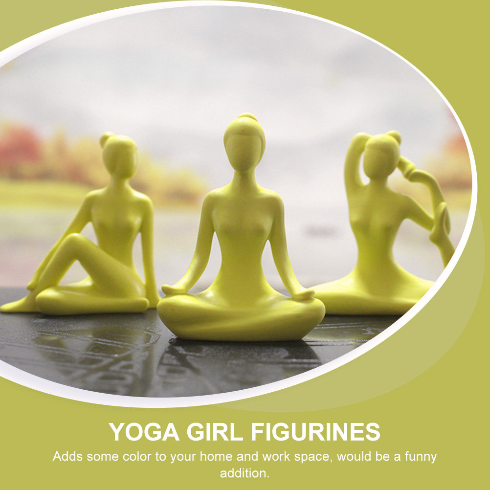5Pcs Premium Resin Yoga Figure - Home Office Yoga Room recension och pris