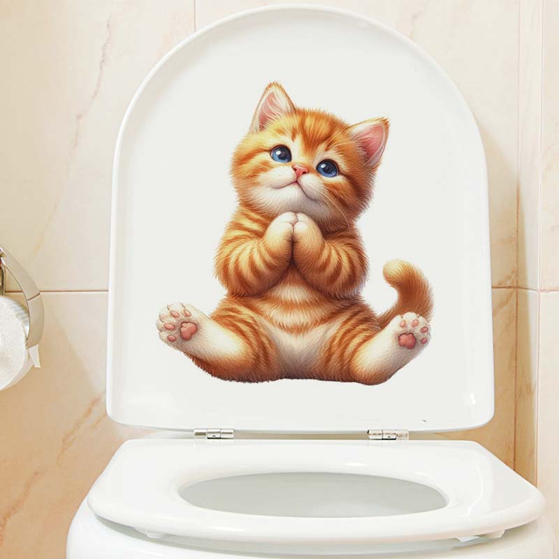 Yoga Cat  Wall Sticker Removab - Home Office Yoga Room recension och pris