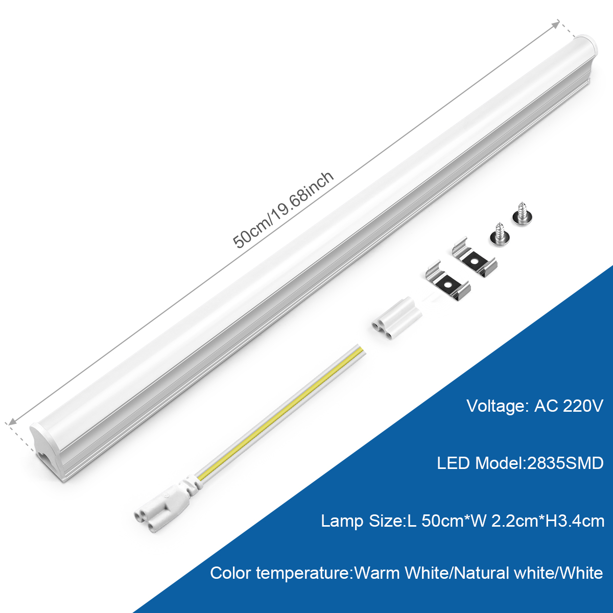 15W T5 LED Tube Light 50cm, En - Home Office Hours recension och pris