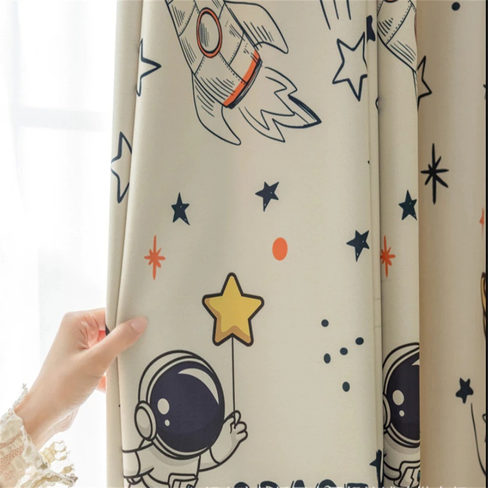 Vibrant Space Themed Window Bl - Home Office Rate 2025 recension och pris