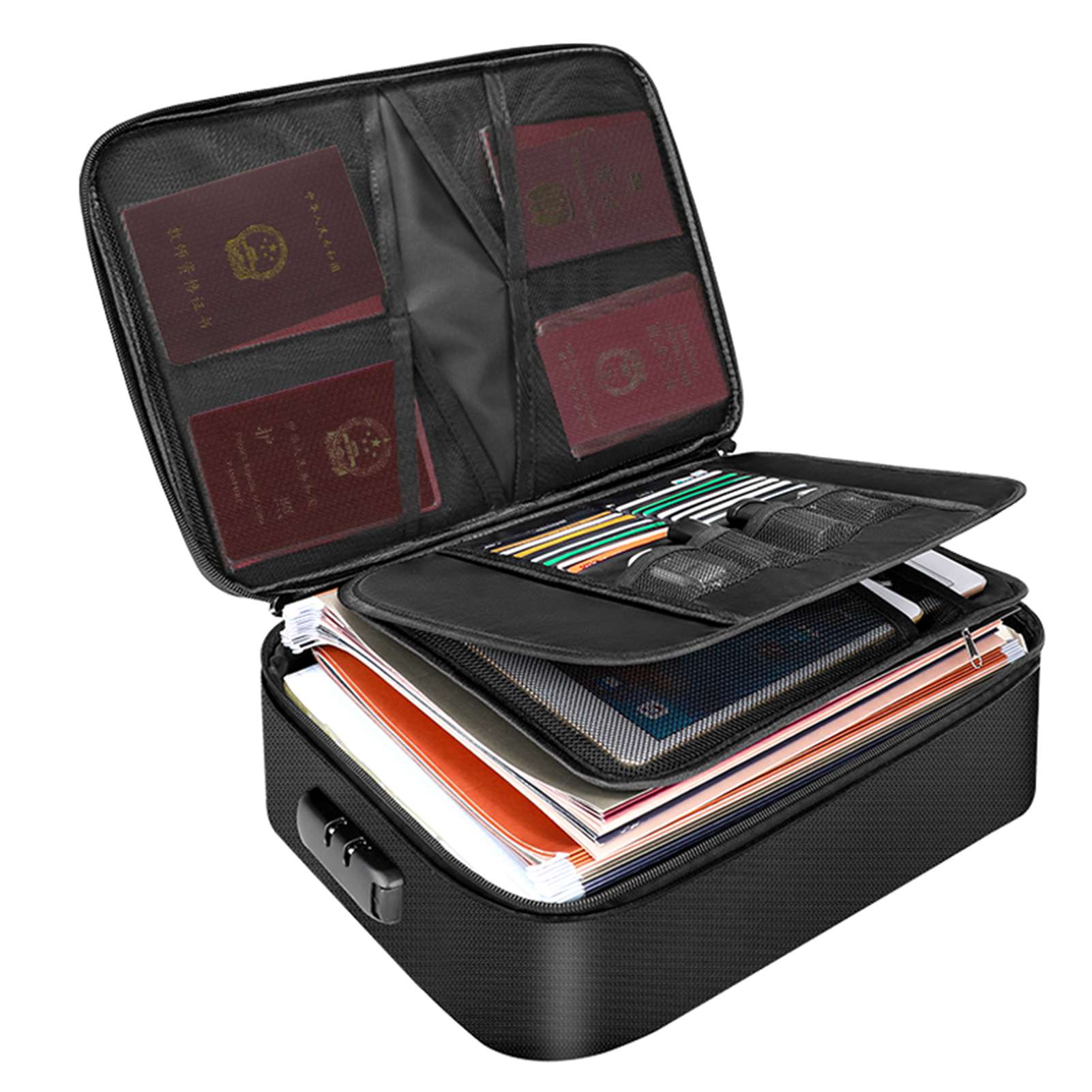Fireproof Document Bag with Zi - Home Office Passport recension och pris
