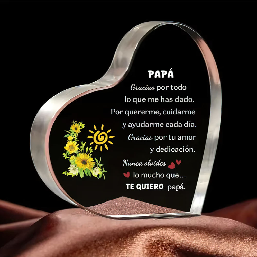 Spanish dad heart-shaped acryl - Home Office Logo recension och pris