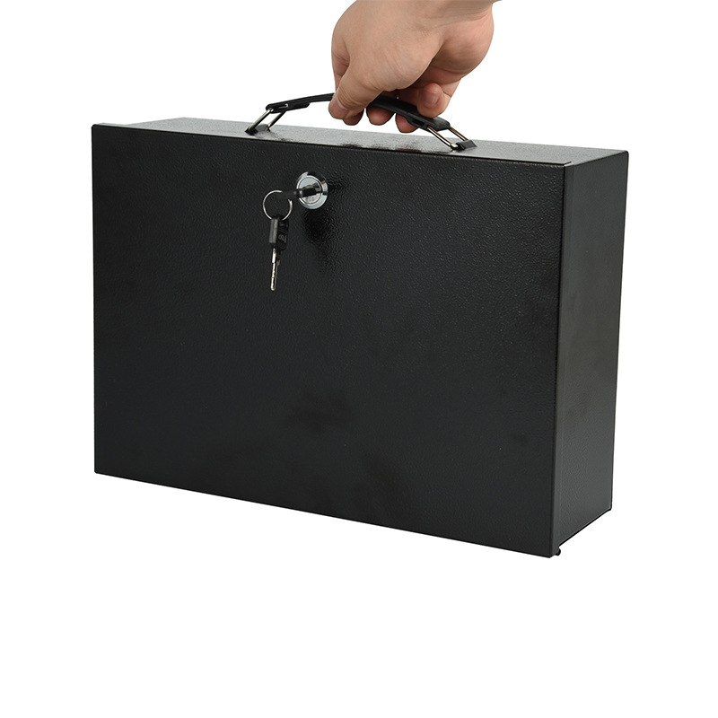 Locked iron box Cash box Docum - Home Office Passport recension och pris