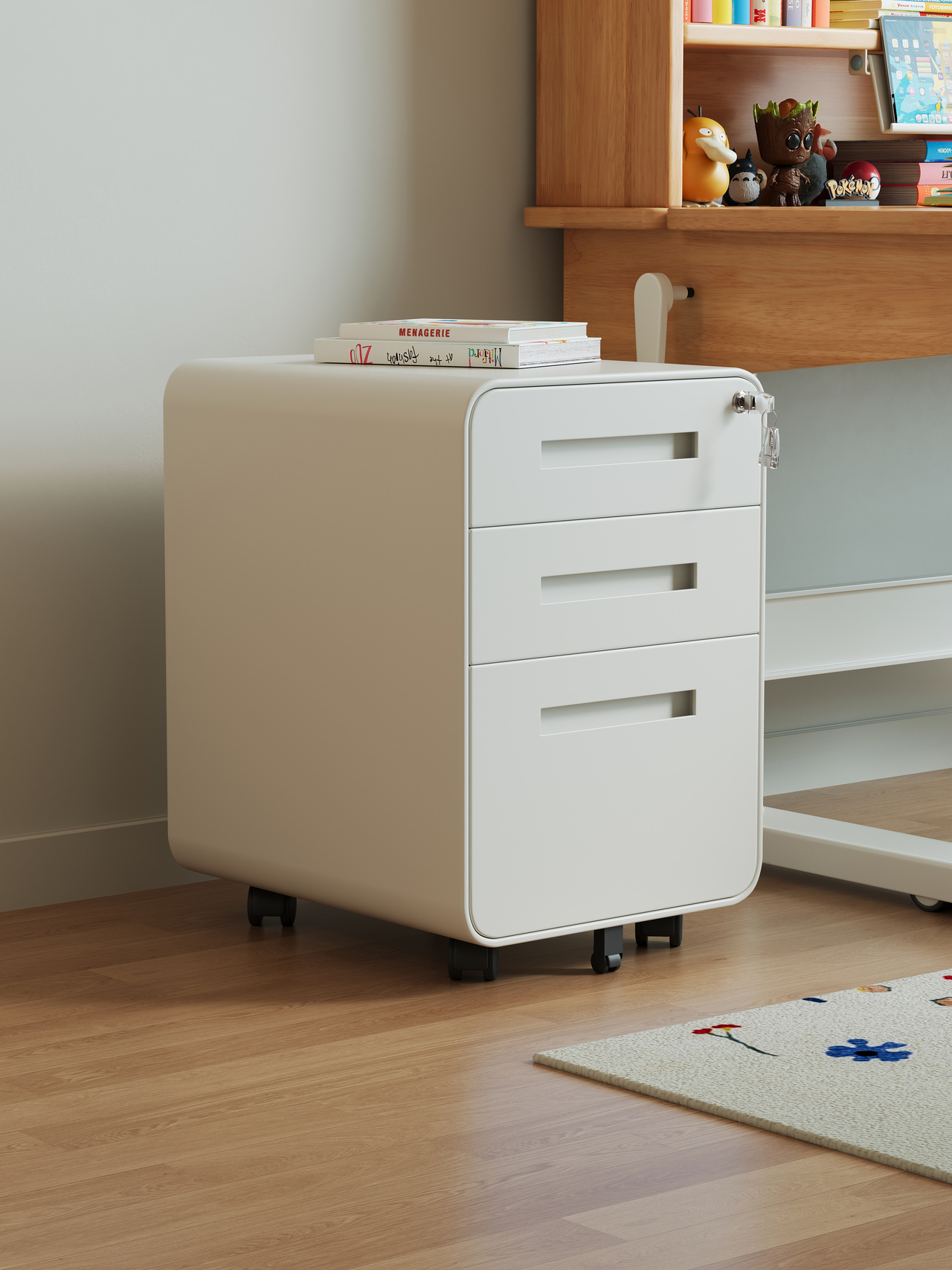 ￥%Modern Simple Kids' 3-Drawer - Drawer Pedestal Cabinet recension och pris