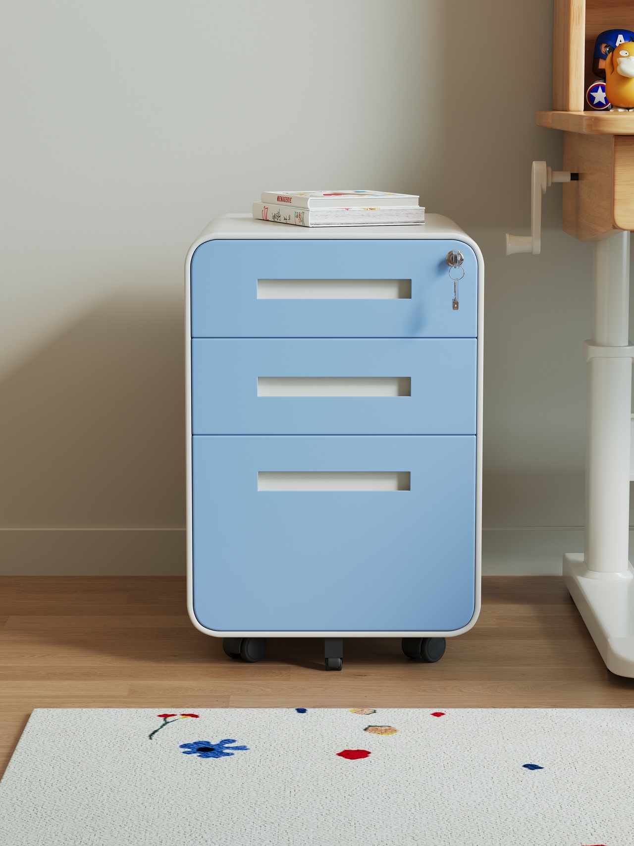 ￥%Modern Simple Kids' 3-Drawer - Drawer Pedestal Cabinet recension och pris