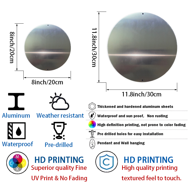 Round Metal Aluminum Mark Pira - Home Office Logo recension och pris