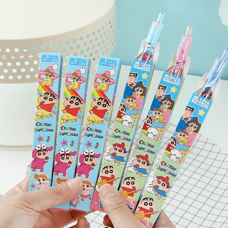 6Pcs Cartoon Crayon Shin-Chan  - Home Office Student recension och pris