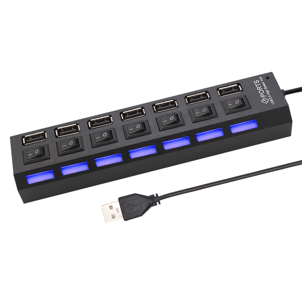 7 Port USB 2.0 Hub Splitter Fo - Home Or Office Use recension och pris