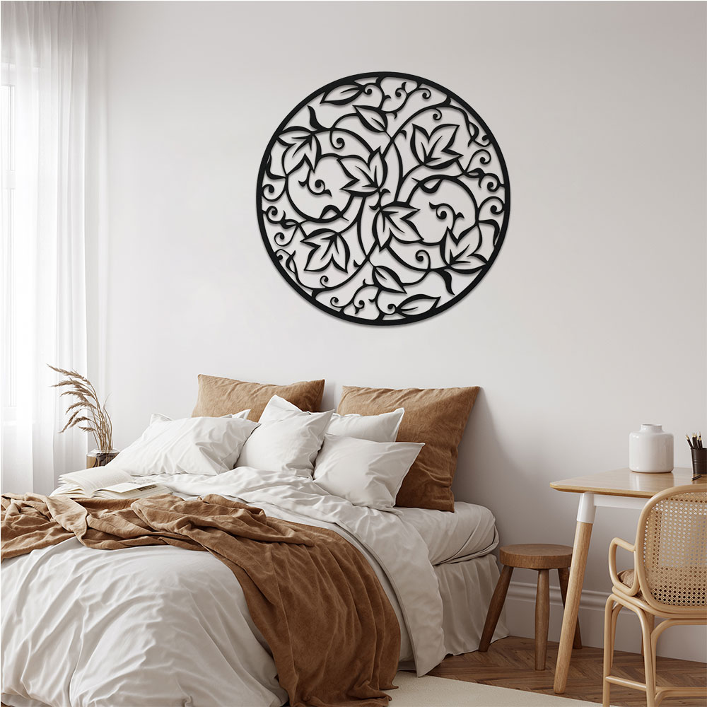 Elegant Black Metal Mandala Wa - Home Office Yoga Room recension och pris