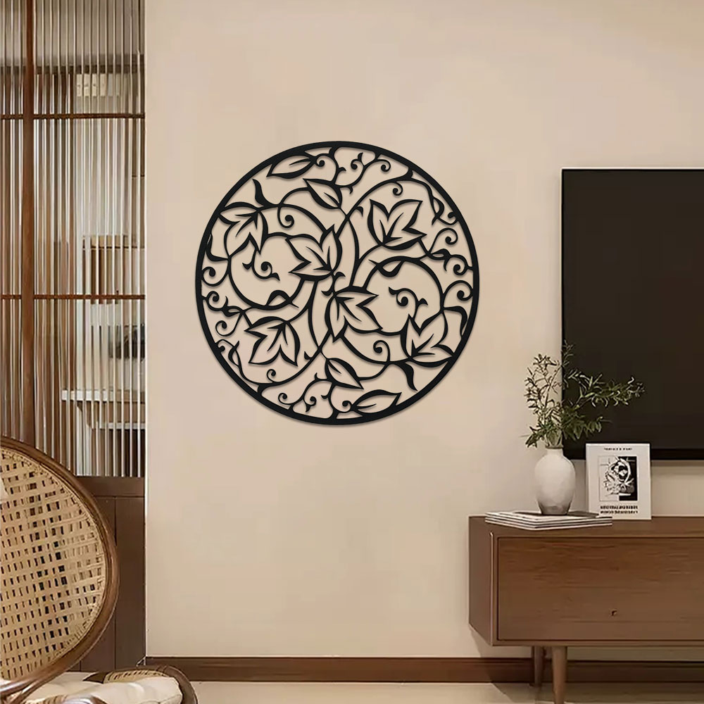Elegant Black Metal Mandala Wa - Home Office Yoga Room recension och pris