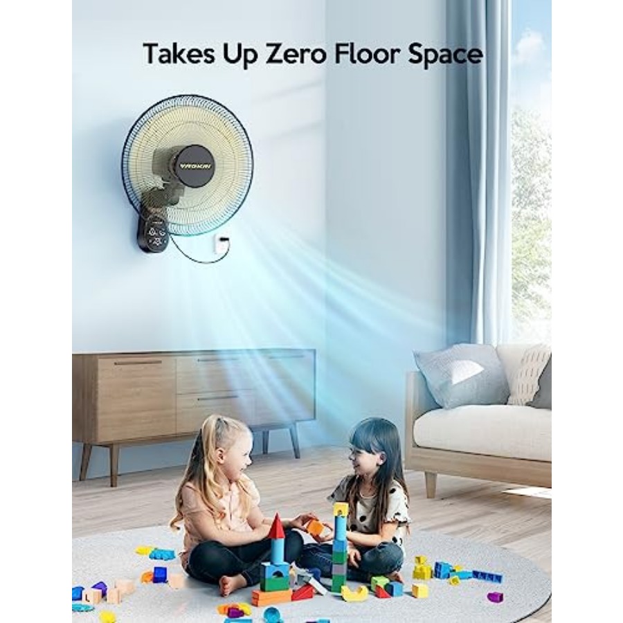 Wall Mount Fan, 16 Inch Wall F - Home Office Hours recension och pris